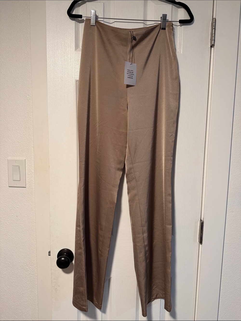 High-Rise Wide Leg Pants in Taupe